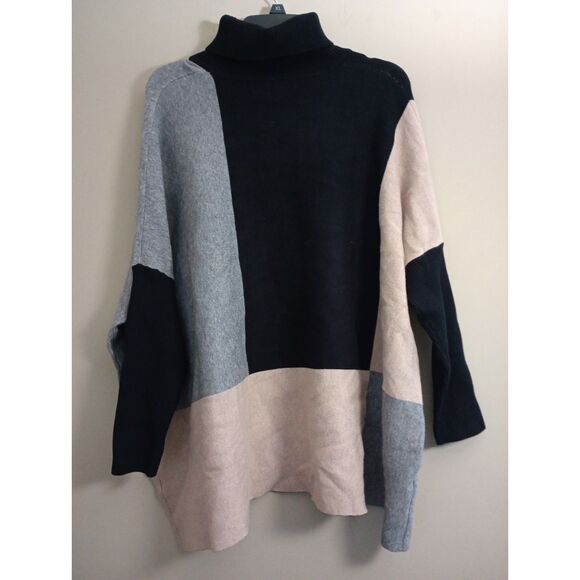 NWT Joseph A. Colorblock Mock Neck Sweater Size XL - Picture 1 of 11